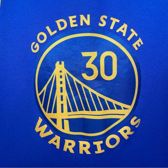 Stephen Curry Golden State Warriors Nike NBA Swingman Jersey Blue Size XL FA20 - Picture 7 of 14